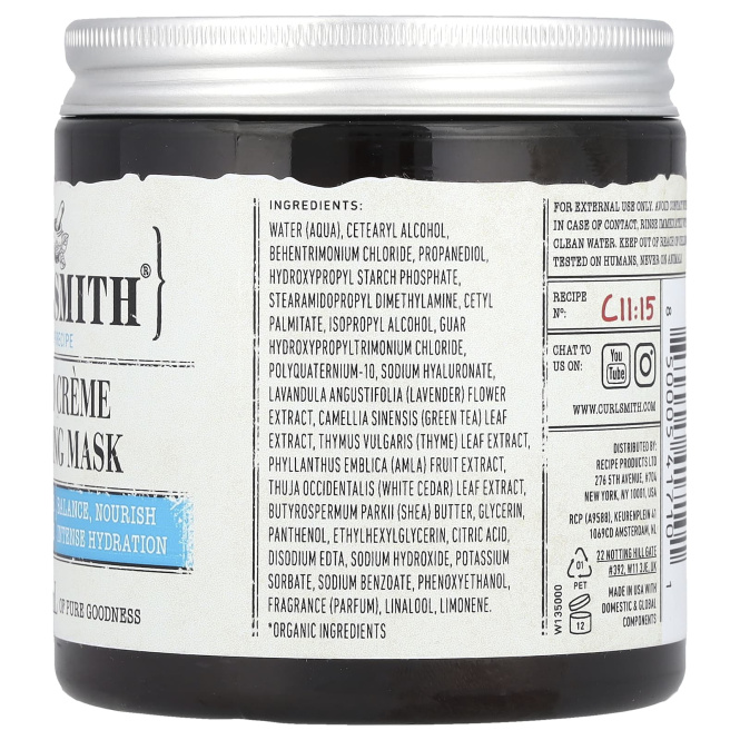 Curlsmith, Успокаивающая гидрокремовая маска, 237 мл (8 жидк. Унций)