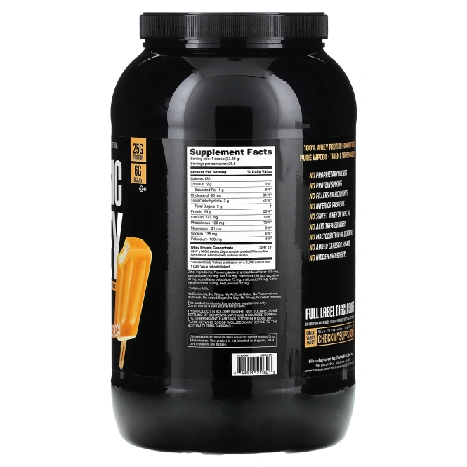 NutraBio, Classic Whey Protein, Orange Dream, 907 г (2 фунта)