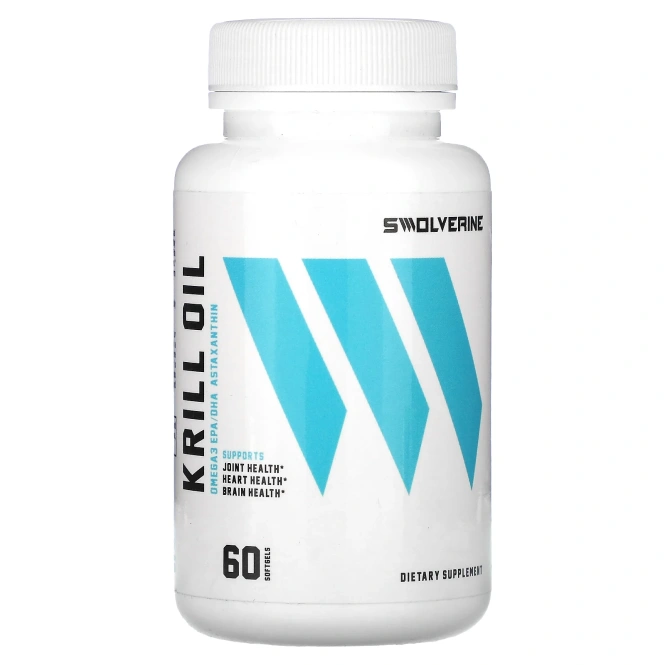 Swolverine, масло криля, 60 капсул