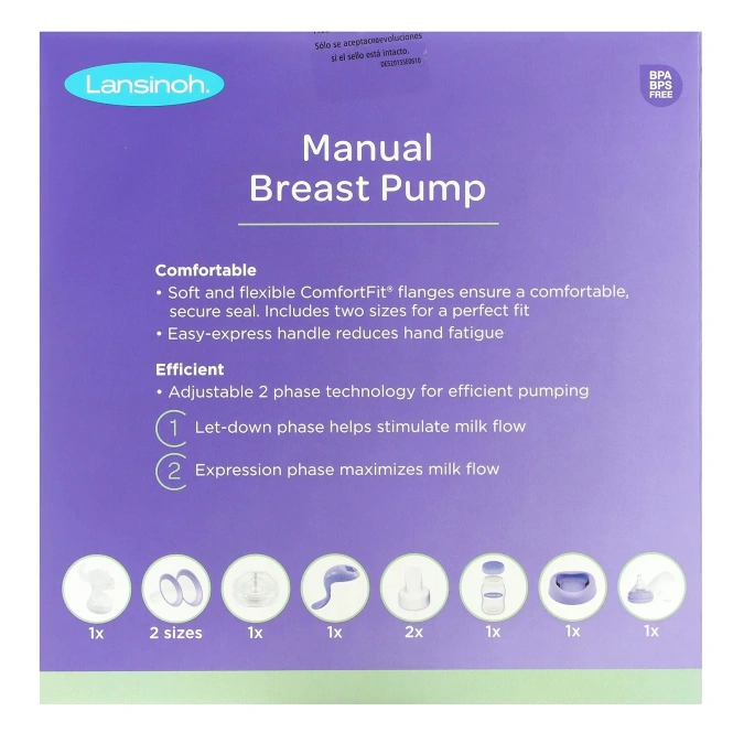 Lansinoh, Ручной молокоотсос, 1 ручной молокоотсос с аксессуарами