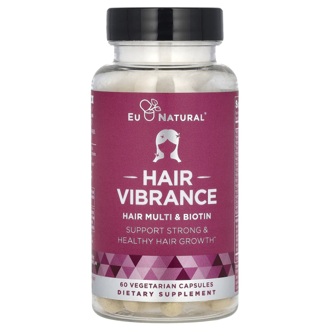 Eu Natural, Vibrance, биотин и МСМ, 60 вегетарианских капсул
