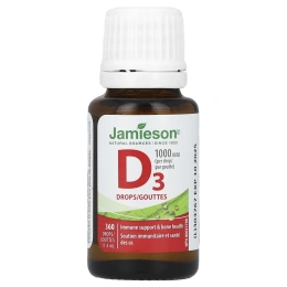 Jamieson Vitamins, Витамин D3 в каплях, 1000 МЕ, 11,4 мл