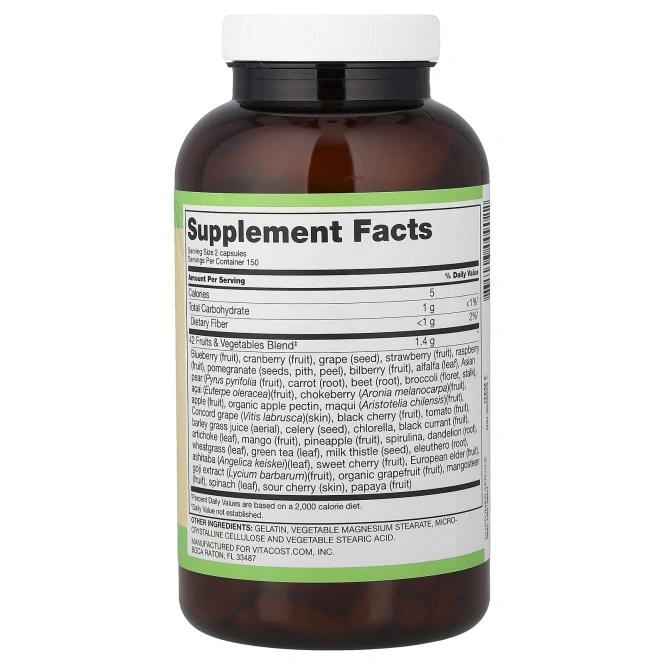 Vitacost, Root2®, 42 фруктов и овощей, 300 капсул