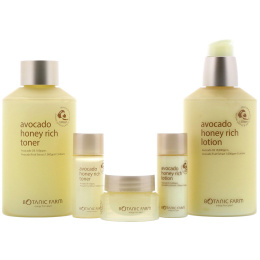 Botanic Farm, Средства для ухода за лицом с экстрактами авокадо и меда, набор из 5 предметов