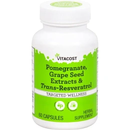 Vitacost, Pomegranate, Grape Seed Extracts & Trans-Resveratrol, 60 Capsules
