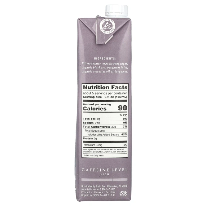 Rishi Tea, Органический чайный концентрат, London Fog, 946 мл (32 жидк. унц.)
