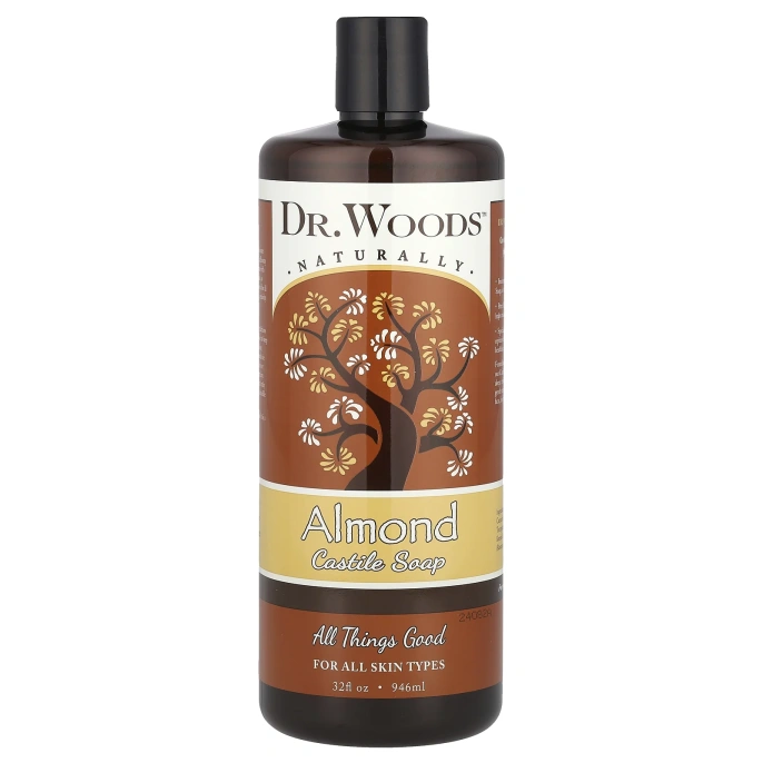 Dr. Woods, Миндальное кастильское мыло, 32 жидкой унции (946 мл)