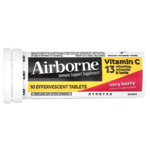AirBorne, Шипучие таблетки, очень ягодные, 10 таблеток