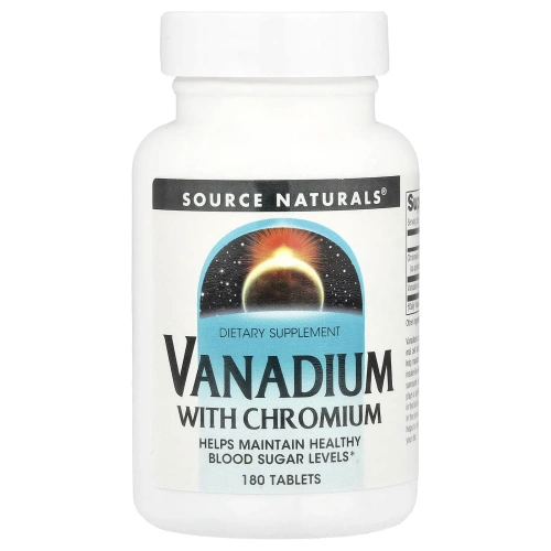 Source Naturals, Ванадий с хромом 180 таблеток
