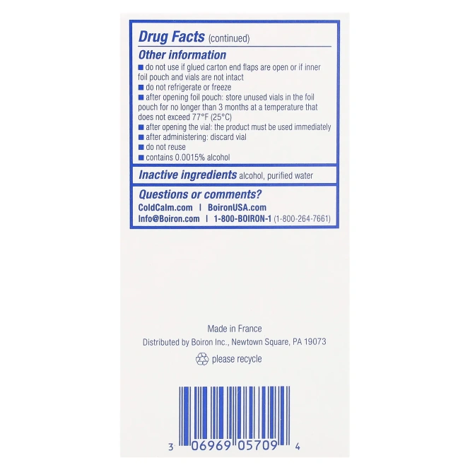 Boiron ColdCalm, 30 жидких порций, 0,34 унции каждая