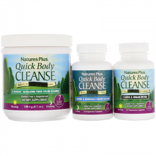 Nature's Plus, Quick Body Cleanse, 7 Day Program, 3 Part System