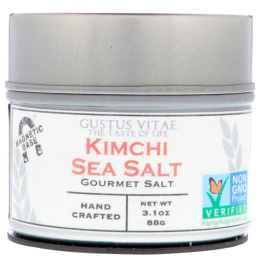 Gustus Vitae, Деликатесная соль, Кимчи и морская соль, 3,1 унц. (88 г)