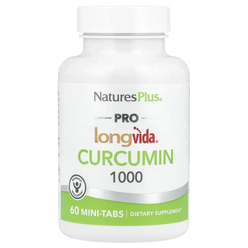 NaturesPlus, Pro Longvida®, куркумин 1000, 60 мини-таблеток