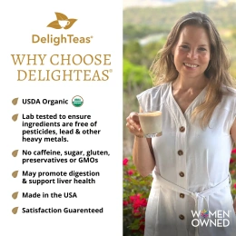 DelighTeas, аюрведическая травяная смесь, одуванчик и цикорий, альтернатива кофе, без кофеина, 170 г (6 унций)