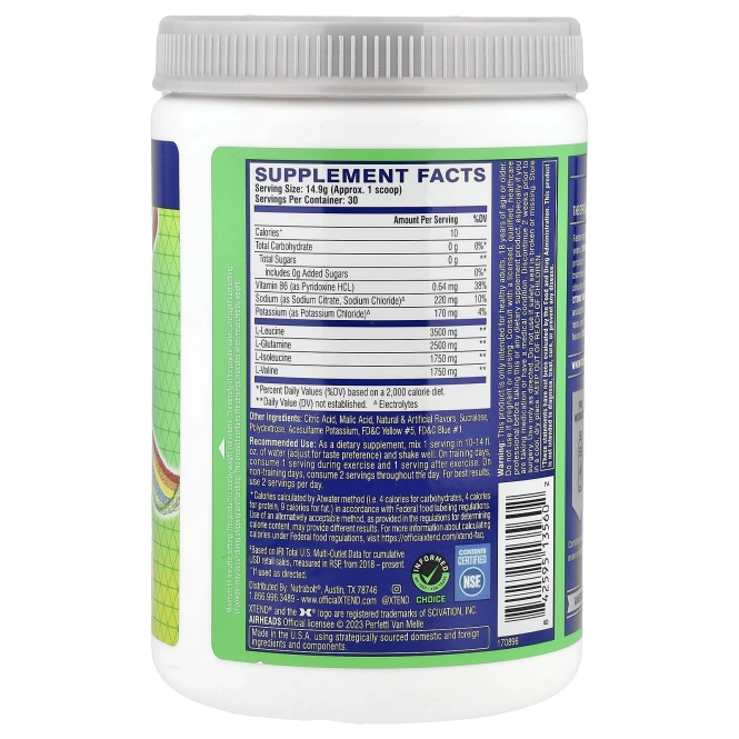 XTEND, BCAA, Air Heads, Extreme Candy®, радужная ягода, 7 г, 447 г (16 унций)