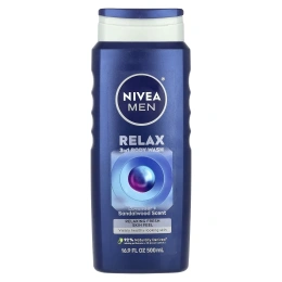 Nivea, Для мужчин, гель для душа 3 в 1, расслабляющий, с ароматом лаванды и сандалового дерева, 500 мл (16,9 жидк. унц.)