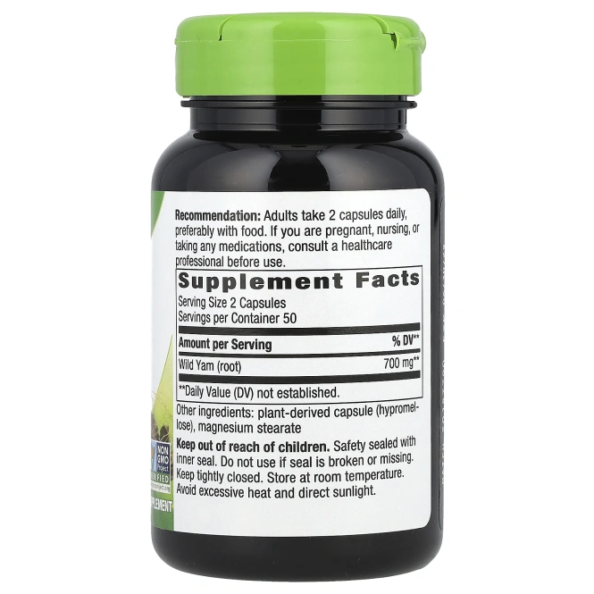 Nature's Way, Дикий ям, корень, 425 мг, 100 капсул