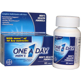 One-A-Day, One A Day Men's, формула здоровья для мужчин, мультивитамины/мультиминералы, 60 таблеток