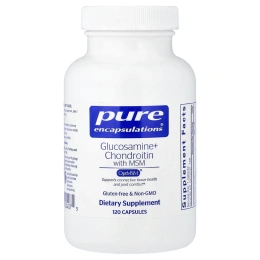 Pure Encapsulations, глюкозамин, хондроитин и МСМ, 120 капсул