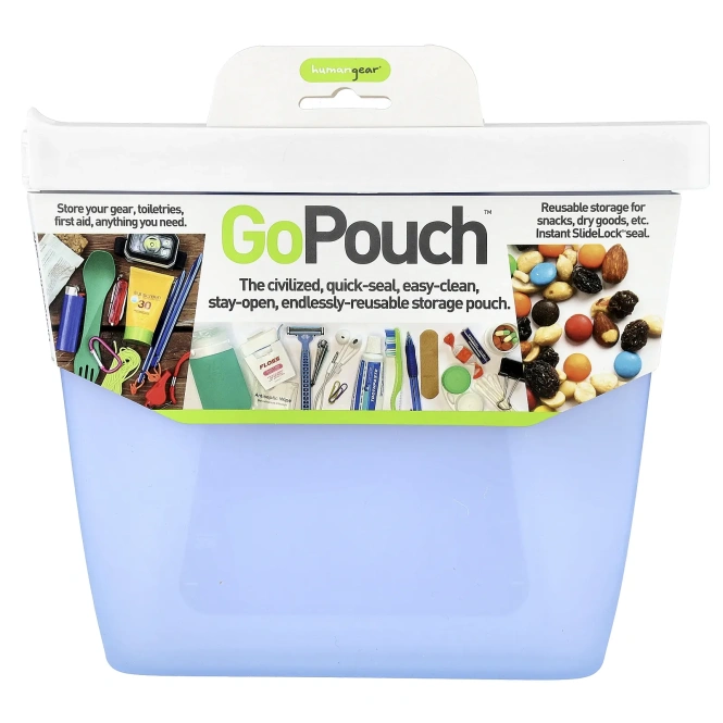 Humangear, Go Pouch™, средний, синий, 800 мл (28 жидк. унций)