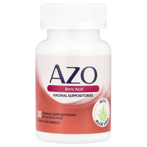 AZO, вагинальные свечи с борной кислотой, 600 мг, 30 свечей