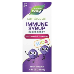 Nature's Way, Kids Sambucus®, традиционный органический сироп для поддержки иммунитета, для детей от 1 года, 25 мг, 120 мл (4 жидк. унции)