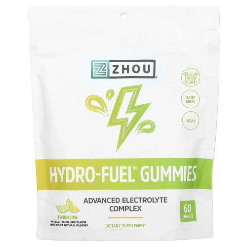Zhou Nutrition, Водные жевательные таблетки, лимон и лайм, 60 жевательных таблеток