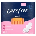 Carefree, Maxi, ночные прокладки, с крылышками, 28 штук