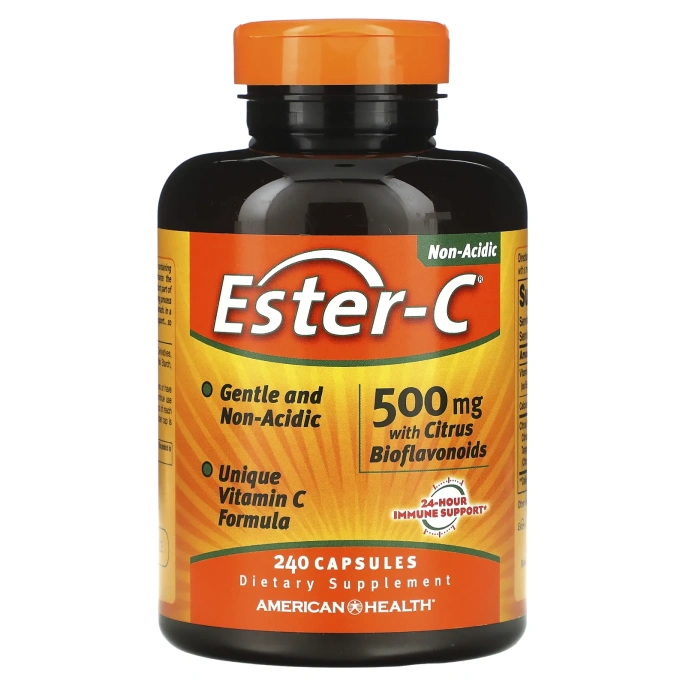 American Health Ester-C 500 mg with Citrus Bioflavonoids, 240 капсул