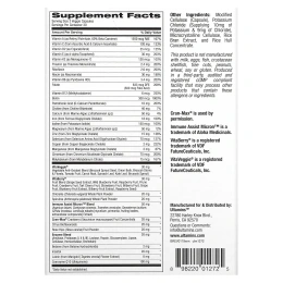 Ultamins, мультивитаминный комплекс для женщин с коэнзимом Q10, грибами, ферментами, овощами и ягодами, 60 растительных капсул