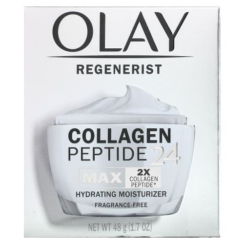 Olay, Regenerist, увлажняющее увлажняющее средство с пептидами коллагена 24, без отдушек, 48 г (1,7 унции)