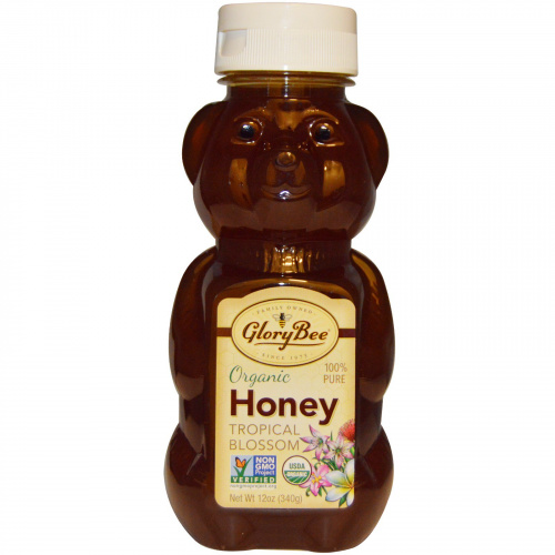 GloryBee, Органический мед с тропических цветов, 12 унций (340 г)
