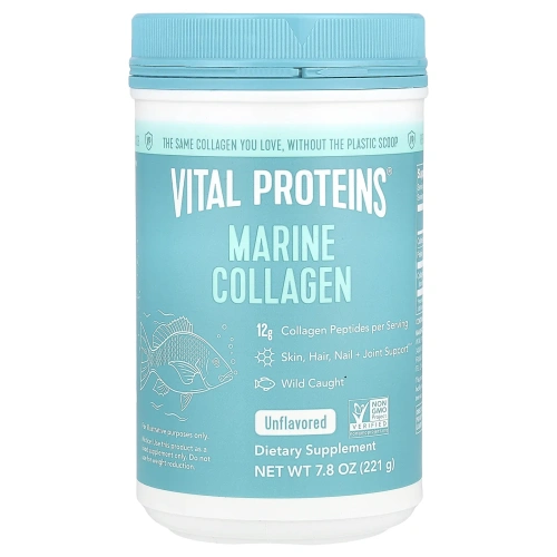 Vital Proteins, Морской коллаген, Выловлено в диких условиях, Без ароматизаторов, 7,8 унц. (221 г)