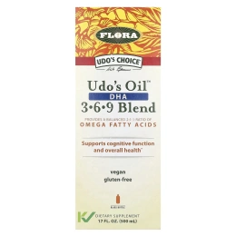 Flora, Udo's Choice, смесь Udo's Oil с ДГК 3-6-9, 500 мл (17 жидких унций)