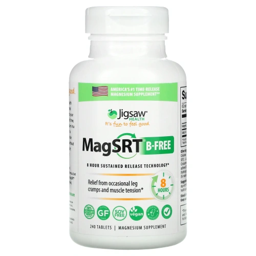Jigsaw Health, MagSRT, B-Free, магний с замедленным высвобождением, 240 таблеток