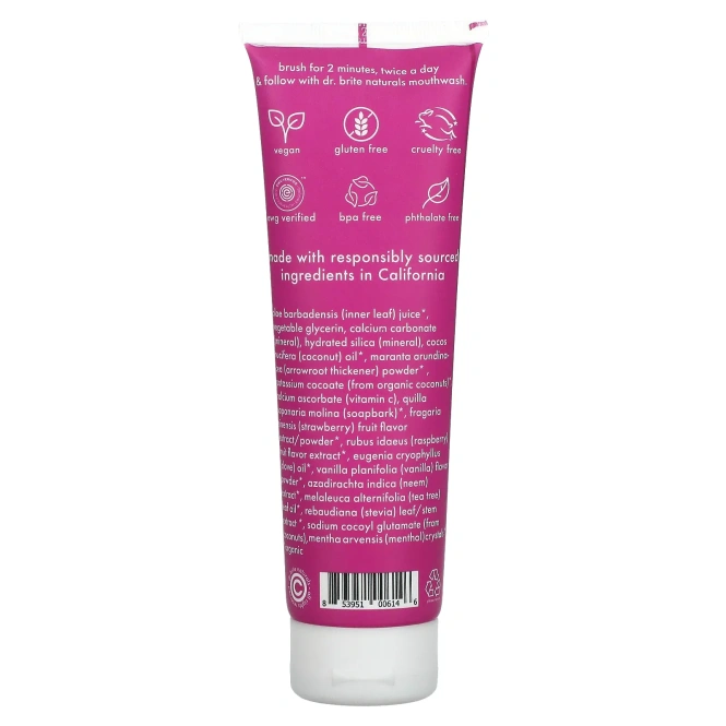 Dr. Brite, Натуральная зубная паста в витамином C, беррилициус, 142 г