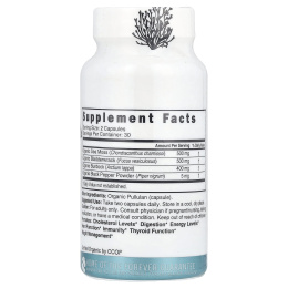 Nature's Fusions, Nutri, органический морской мох, 1400 мг, 60 органических капсул (700 мг на капсулу)