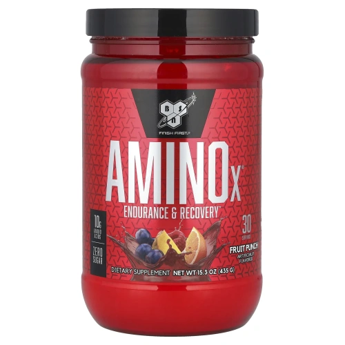 BSN, AminoX, выносливость и восстановление, фруктовый пунш, 435 г (15,3 унции)