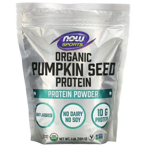 Now Foods, Sports, Organic Pumpkin Seed Protein Powder,  Unflavored, 1 lb (454 g)