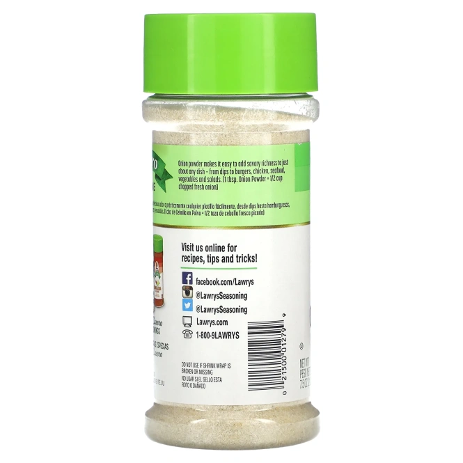Lawry's, Casero, луковый порошок, 212 г (7,5 унции)