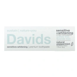 Davids, Premium Toothpaste, Sensitive + Whitening, натуральная перечная мята, 50 г (1,75 унции)