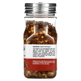 California Gold Nutrition, Foods, органический измельчённый красный перец, 43 г (1,55 унции)