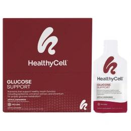 HealthyCell, Glucose Support, средство для поддержки уровня глюкозы в крови, яблоко и корица, 30 пакетиков с гелем, 25 мл (0,84 жидк. унции)