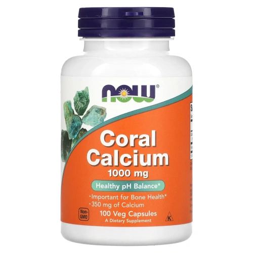 Now Foods, Кальций из кораллов, 1000 мг, 100 капсул на растительной основе
