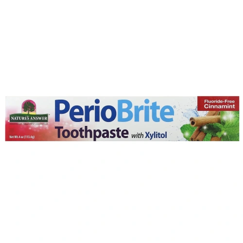 Nature's Answer, PerioBrite, натуральная отбеливающая зубная паста, Cinnamint, 113.4 г
