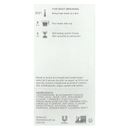 TAZO, Herbal Tea, дикий сладкий апельсин, без кофеина, 20 чайных пакетиков, 45 г (1,58 унции)