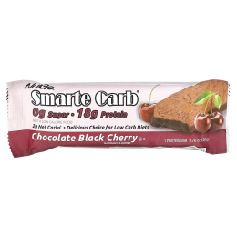 NuGo Nutrition, Smarte Carb Bar, шоколад с черной вишней, 12 батончиков, 50 г (1,76 унции)