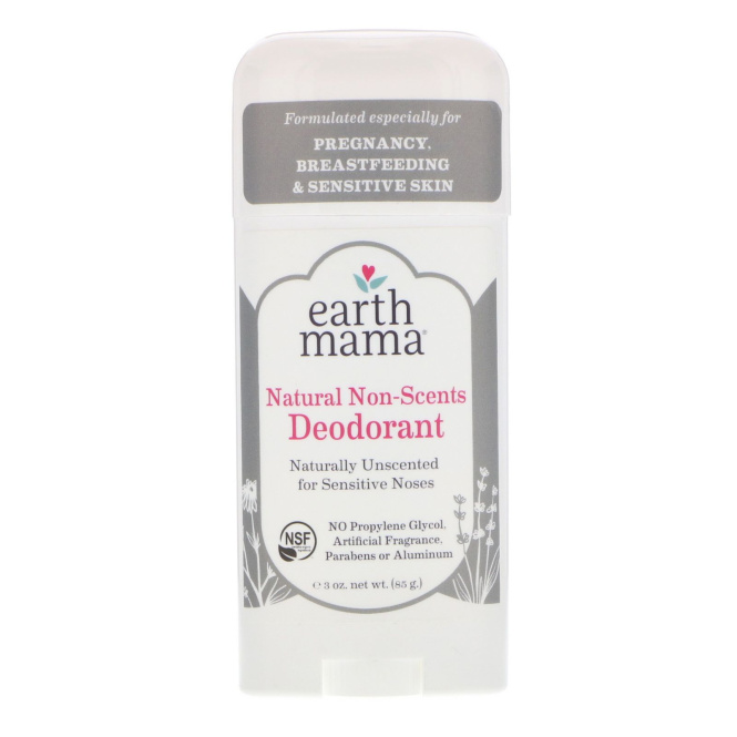 Earth Mama, Дезодорант, натуральный, без запаха, 3 унц. (85 г)