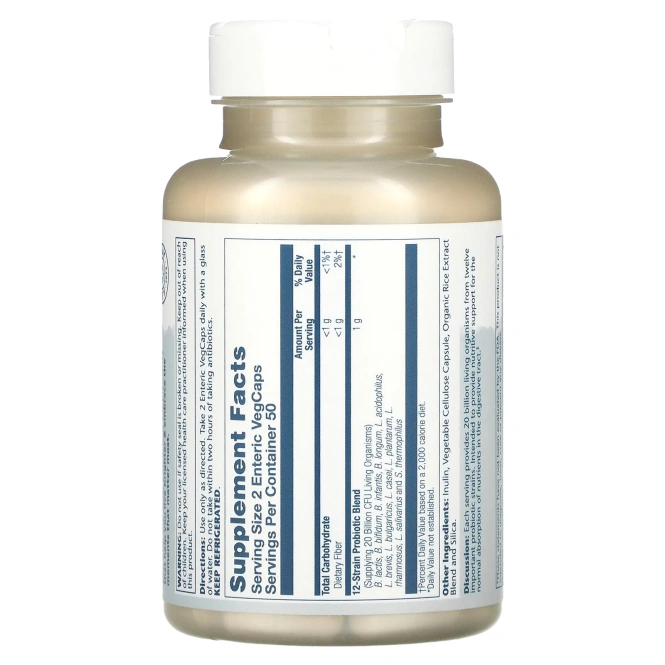 Solaray, Мультидофилус 12, 20 млрд. CFU, 100 вегетарианских капсул в оболочке