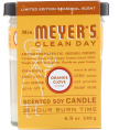 Mrs. Meyers Clean Day, Ограниченное издание, ароматизированные соевые свечи, апельсиново-гвоздичный аромат, 4,9 унции (140 г)